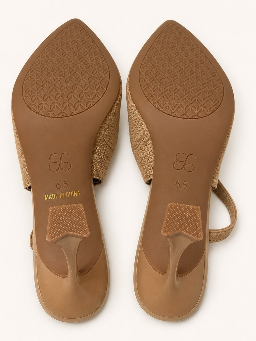 Cute Cosy Island nude bow slingback heels – size 6.5, worn once! So comfy. - Picture 2 of 3